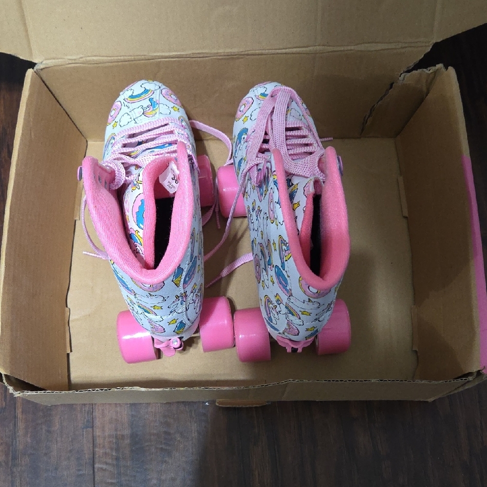 Playful Pink Kids Roller Skates